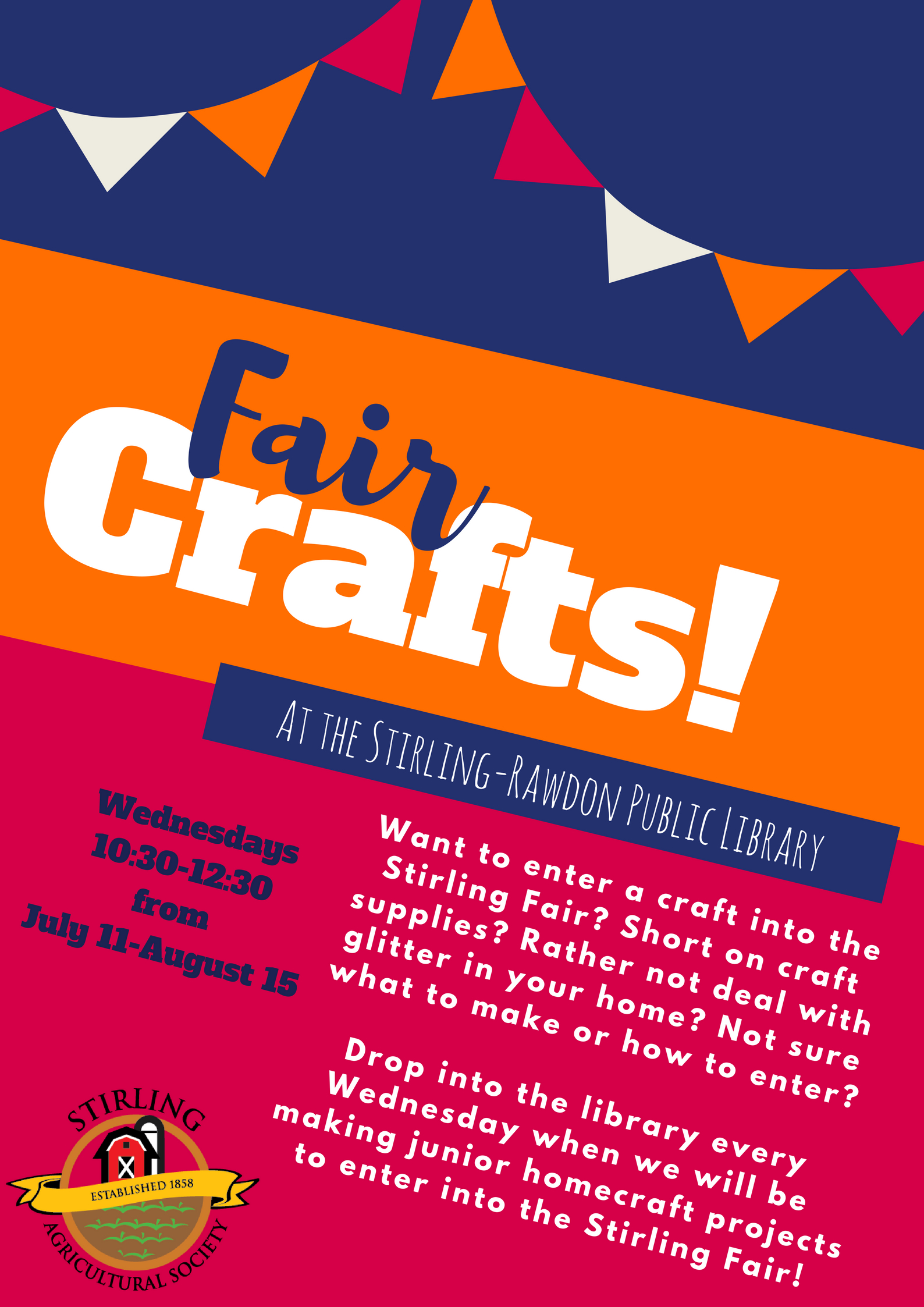 Every Wednesday Until August 15th, Make Fair Crafts At The Library 